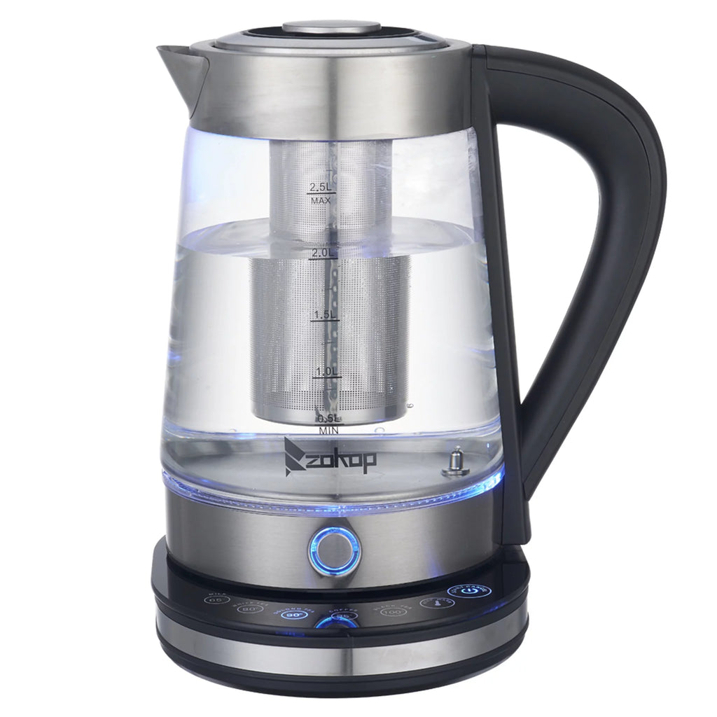 Black 2.5L Stainless Steel Electric Glass Kettle I4606