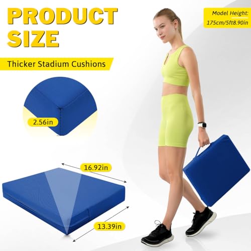2 Pcs Water-Repellent Stadium Seat Cushions T75090