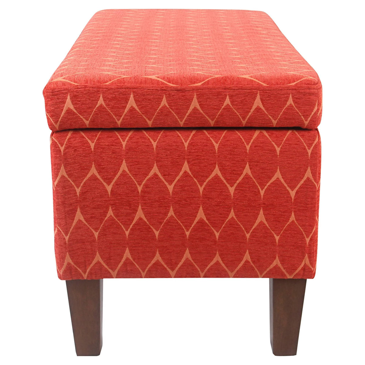 Orange Textured Storage Bench L18171