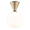 Aged Brass/Black Large Flush Mount Light E27756