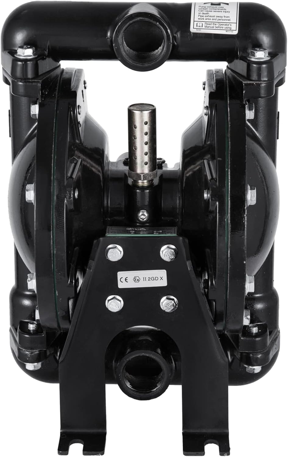 Air-Operated Double Diaphragm Pump 1 inch Aluminum 35 GPM Max 120PSI T3456
