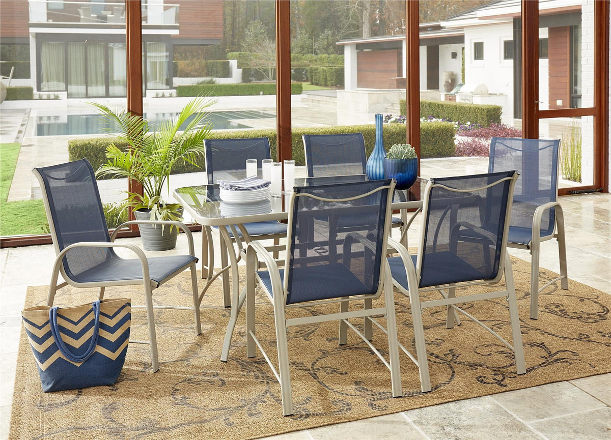 Dark Gray Steel Patio Dining Table W20989