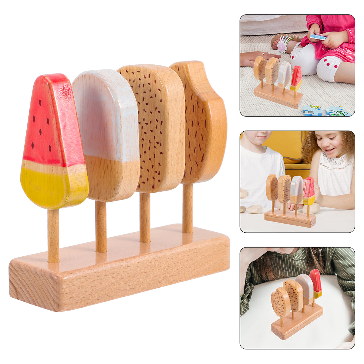 Beech Wooden Ice Cream Toy Playset P680