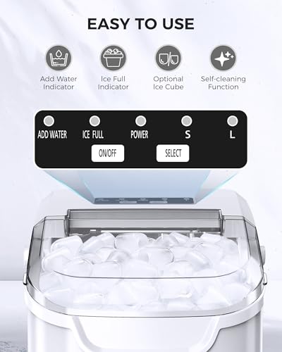 Countertop Portable Ice Maker with Ice Basket and Scoop G52778