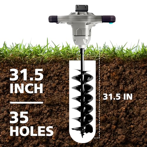 40V Cordless Earth Auger 6 Inch Post Hole Digger O37827