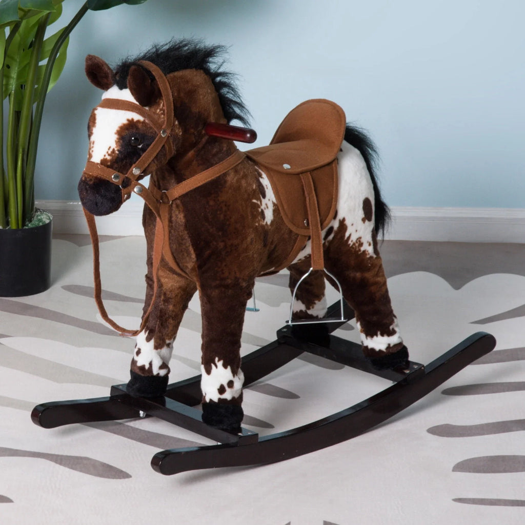 Plush Kids Ride On Rocking Horse Toy E348994