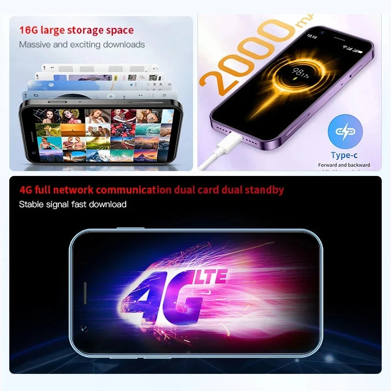 3Inch Quad Core 3GB+64GB 4G LTE Dual SIM Mini Smartphone Z241495