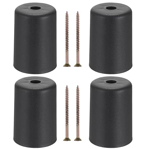 4PCS 3 Inch Plastic Furniture Legs Screw-in Replacement Kit F79503