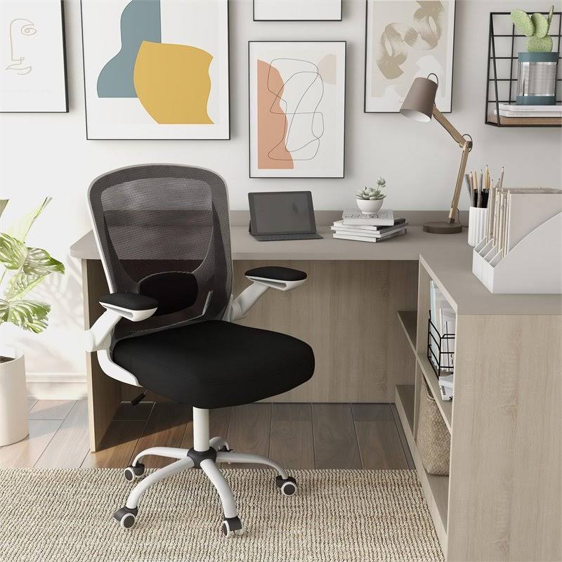 White Adjustable Mesh and Metal Office Chair O7441