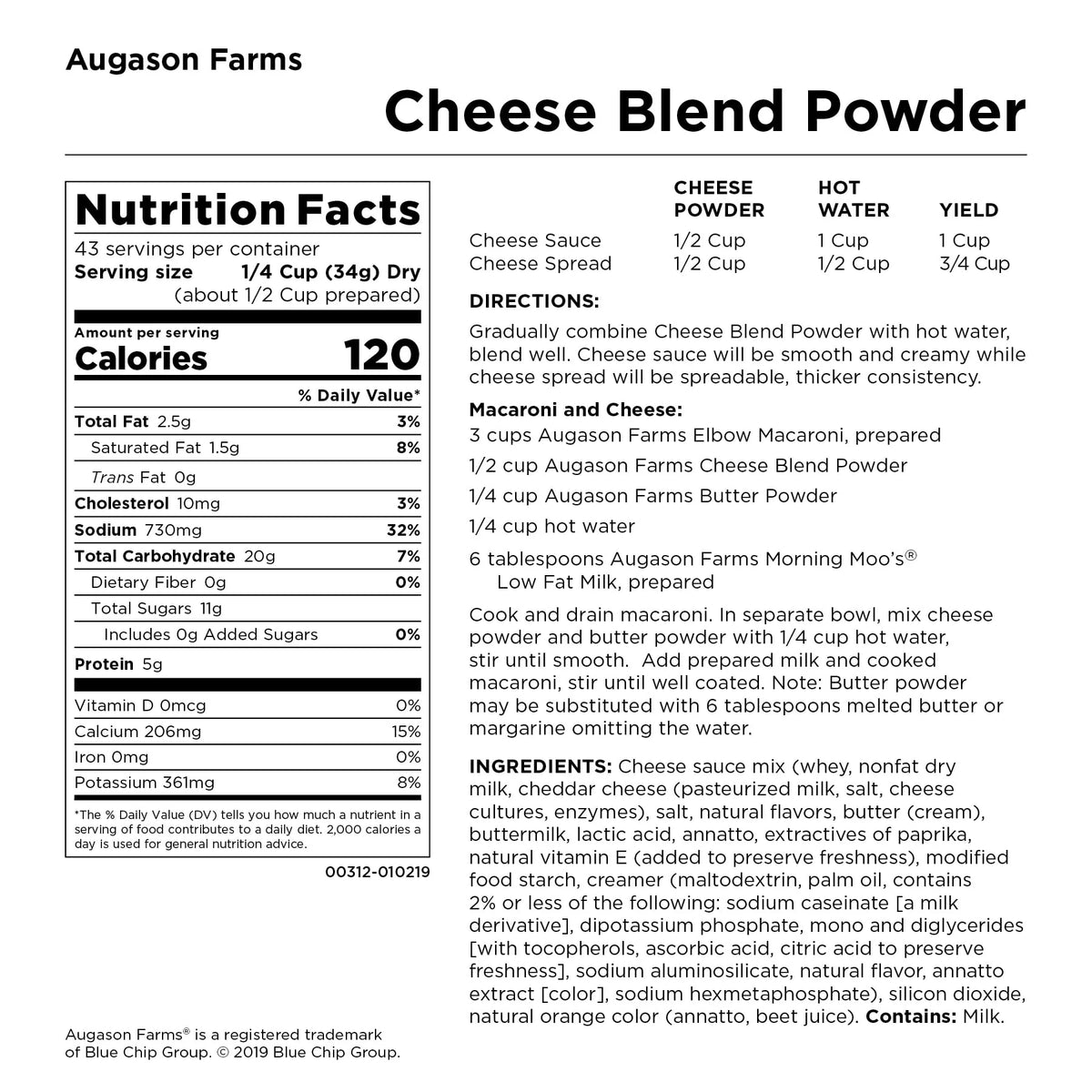 Cheese Blend Powder Gluten Free L515