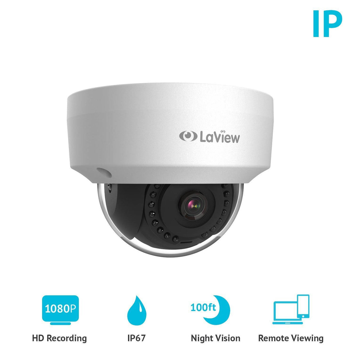 8 Camera 1080p IP PoE Security System with 2TB HDD White S749626