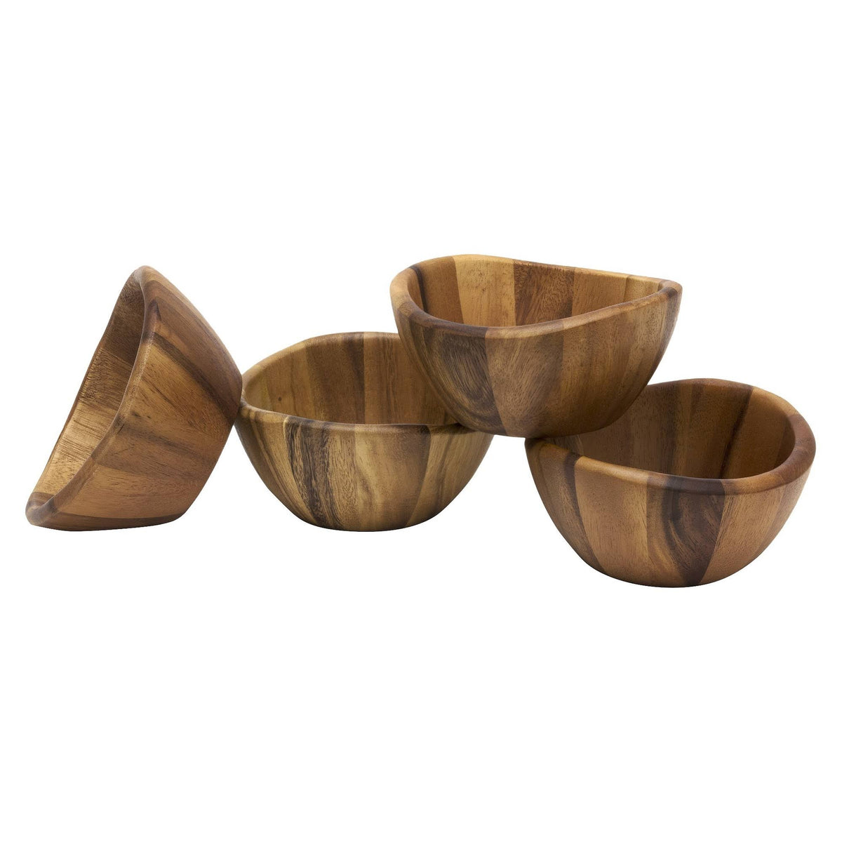 Acacia Salad Bowl Brown 4 count X1705