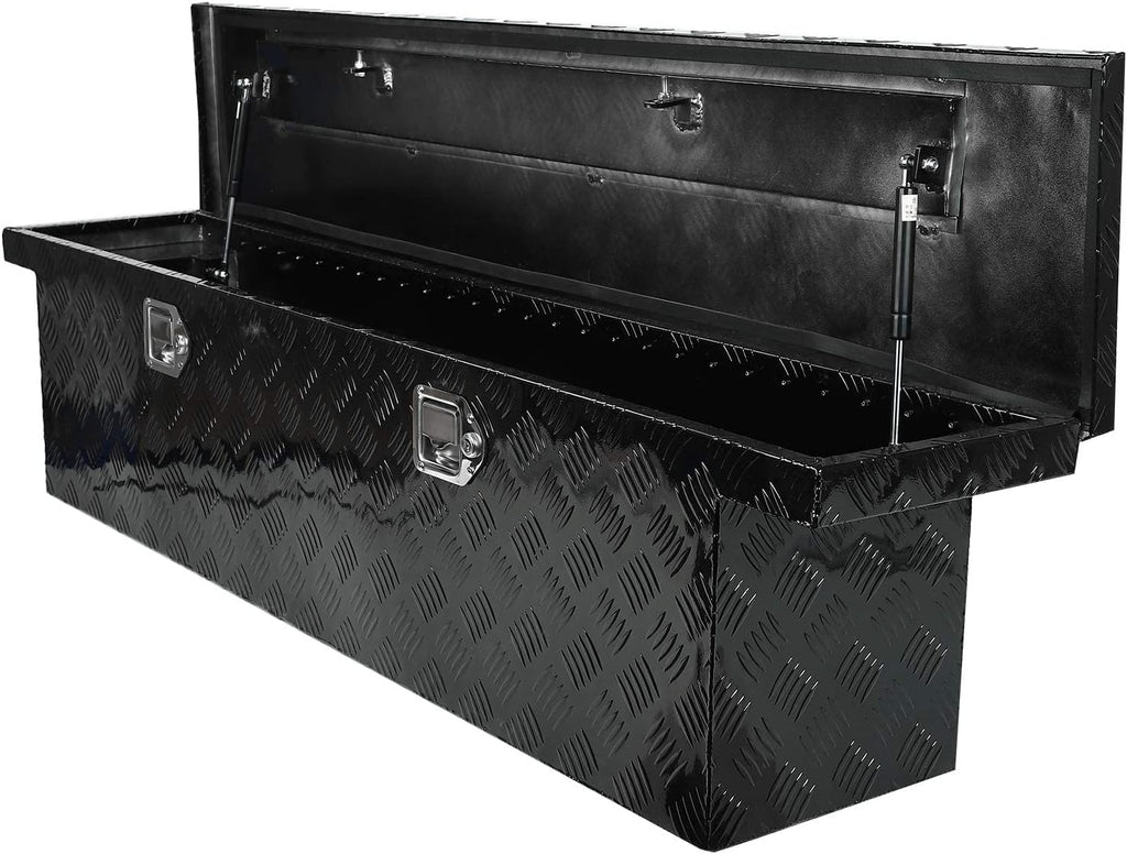 Black Aluminum Heavy Duty Truck Bed Tool Box with Lock & Keys R760158