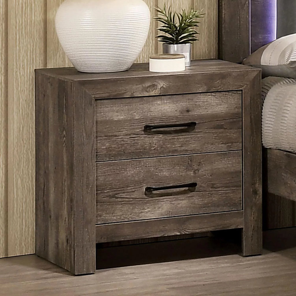 Natural Tone Wood King Bedroom Set 5pcs C9358