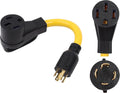 30 Amp Twist Lock 4 Prong Male Plug to 50 Amp 4 Prong Female Outlet Power Cord Adapter T6129