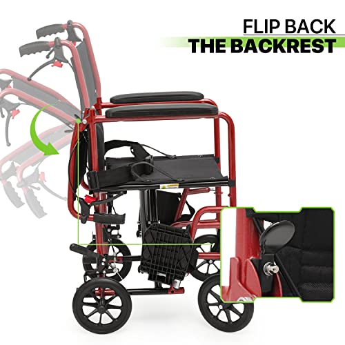 16 inch Wide Seat Foldable Lightweight Wheelchair E218412