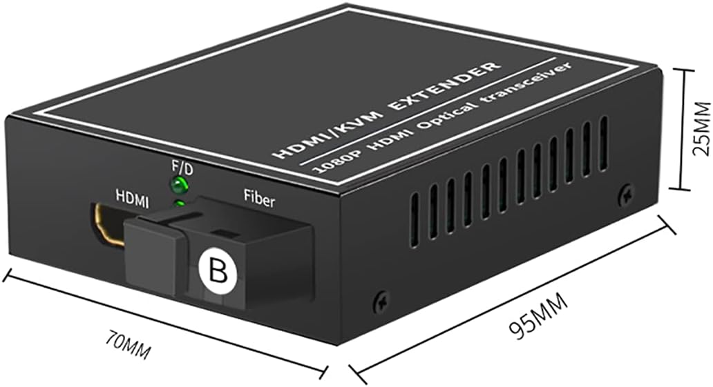 HDMI Extender Over Fiber Optic Cable up to 20Km, 1080P, 1 Transmitter and 1 Receiver D3758