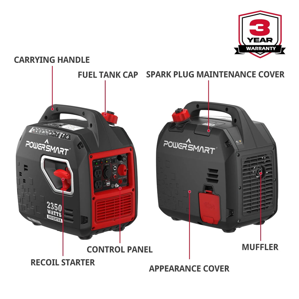 2350W Portable Inverter Gas Generator J48945