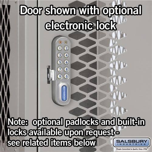 Gray 12x22 Wide Four Tier Vented Metal Locker H4873