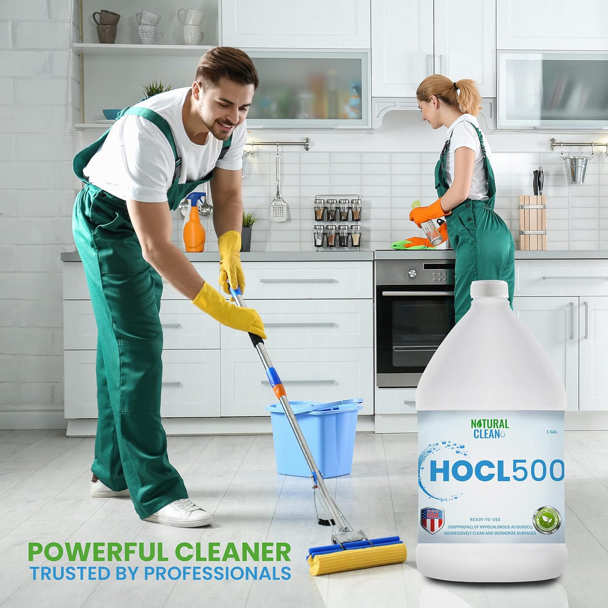 Hypochlorous Acid Hospital-Grade Cleaner, 500 PPM, 1-Gallon, Pack of 2 Y547