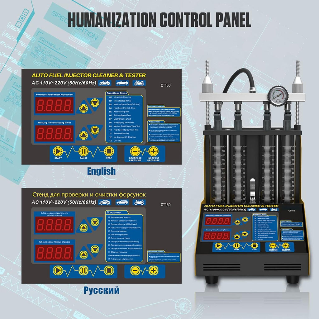 Ultrasonic Fuel Injector Cleaner Tester 110V/220V D8786