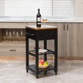 Brown Farmhouse Kitchen Cart Z666