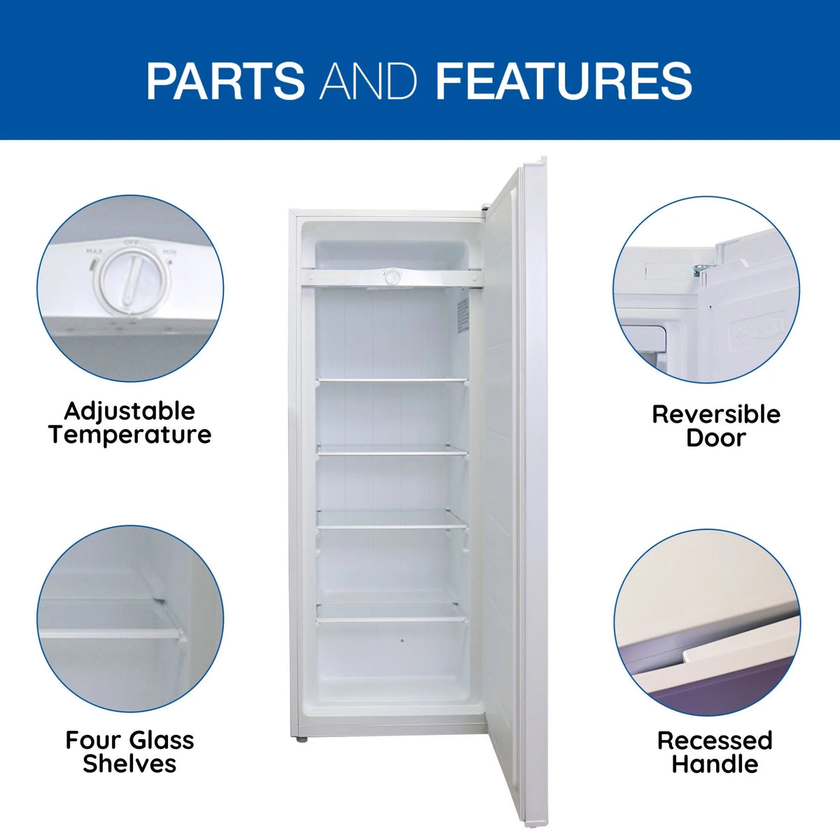 White 7.0 cu ft Upright Freezer L34514