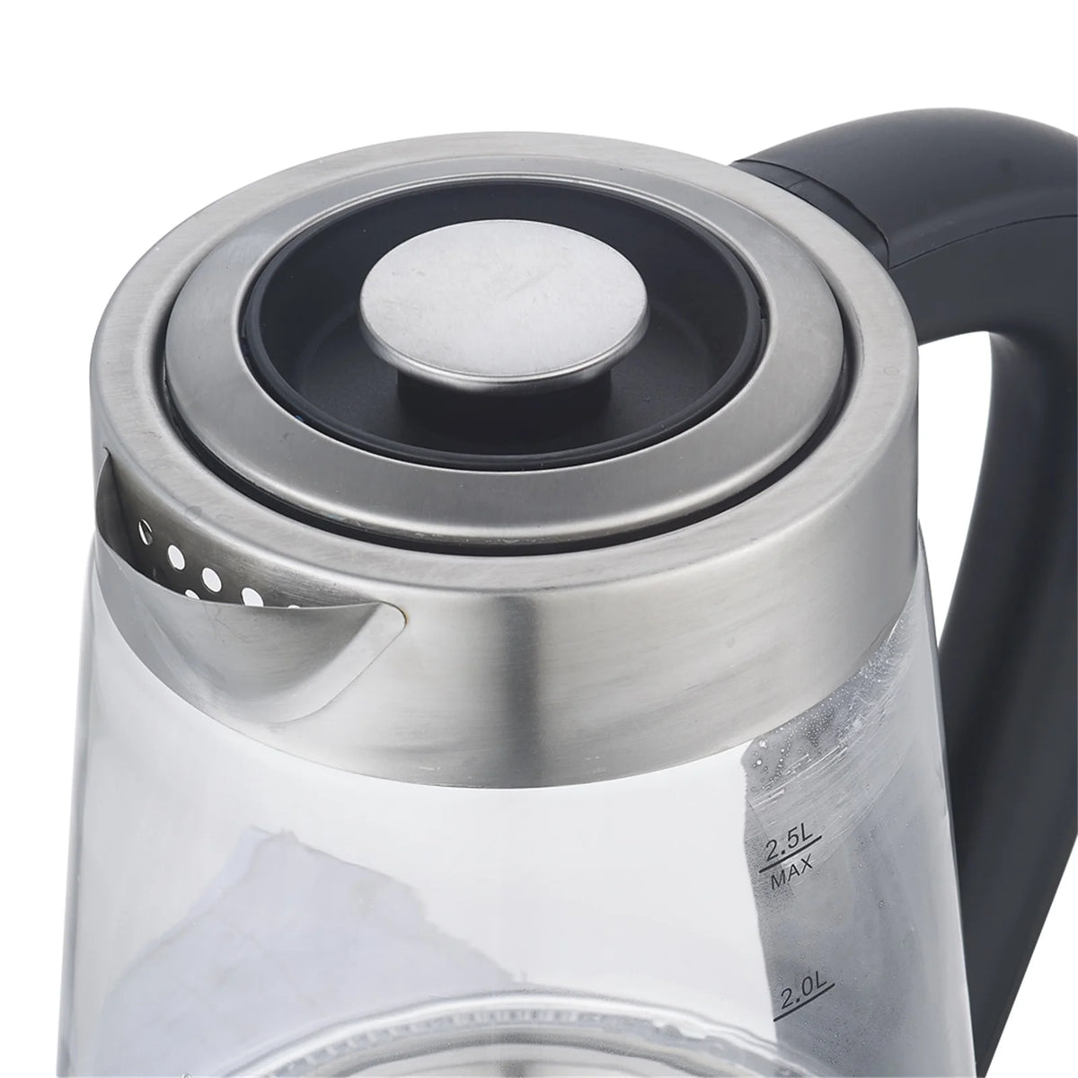 Black 2.5L Stainless Steel Electric Glass Kettle I4606