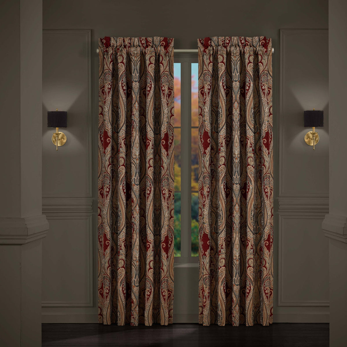 Red Window Panel Pair W6389