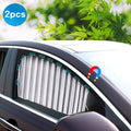Black-Opaque Pleated Car Window Sun Shade 4pcs B14101
