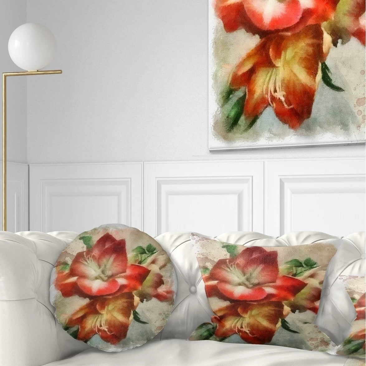 Floral Throw Pillow 16 in. x 16 in. J58541