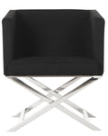 Black Chrome Cross Leg Chair Z107455