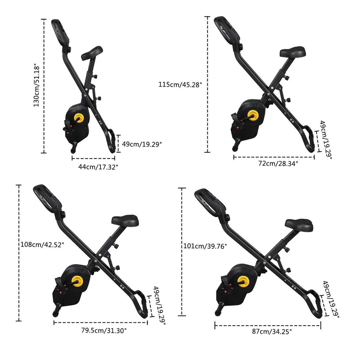 Folding Magnetic Stationary Exercise Bike M1350