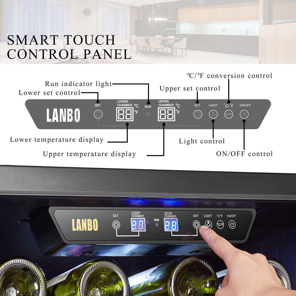 24 inch 44 Bottle Dual Zone Wine Cooler N49581
