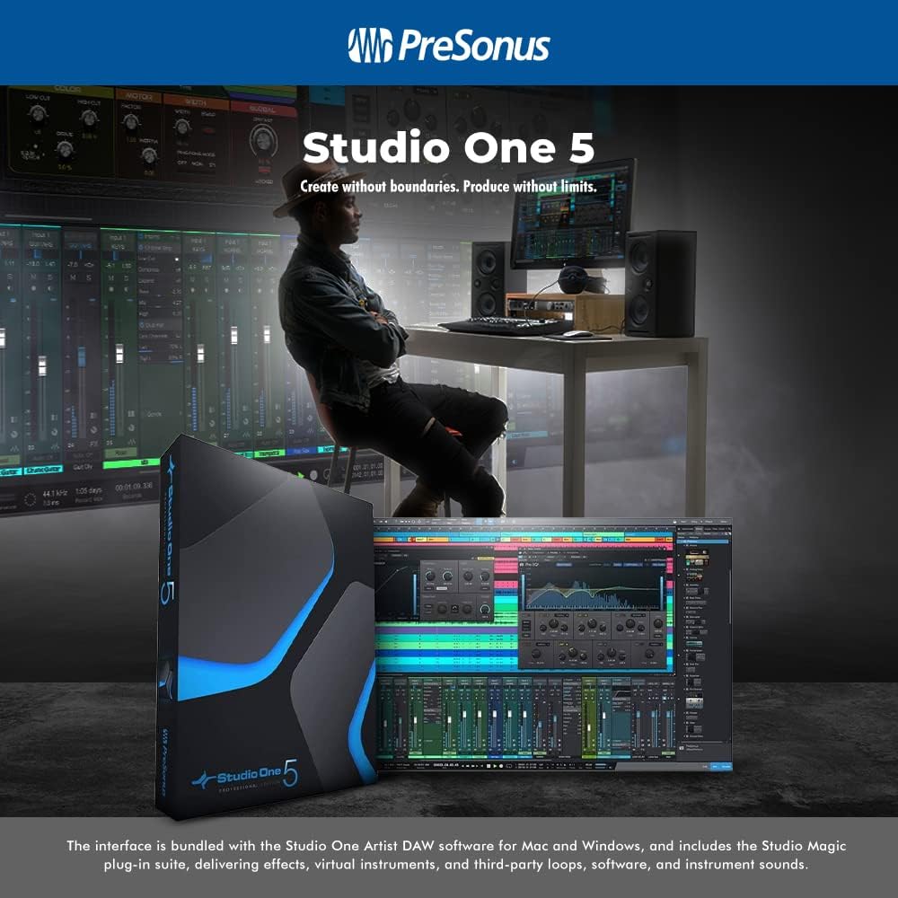USB Audio Interface with Two Condenser Microphones and Headphones V42592