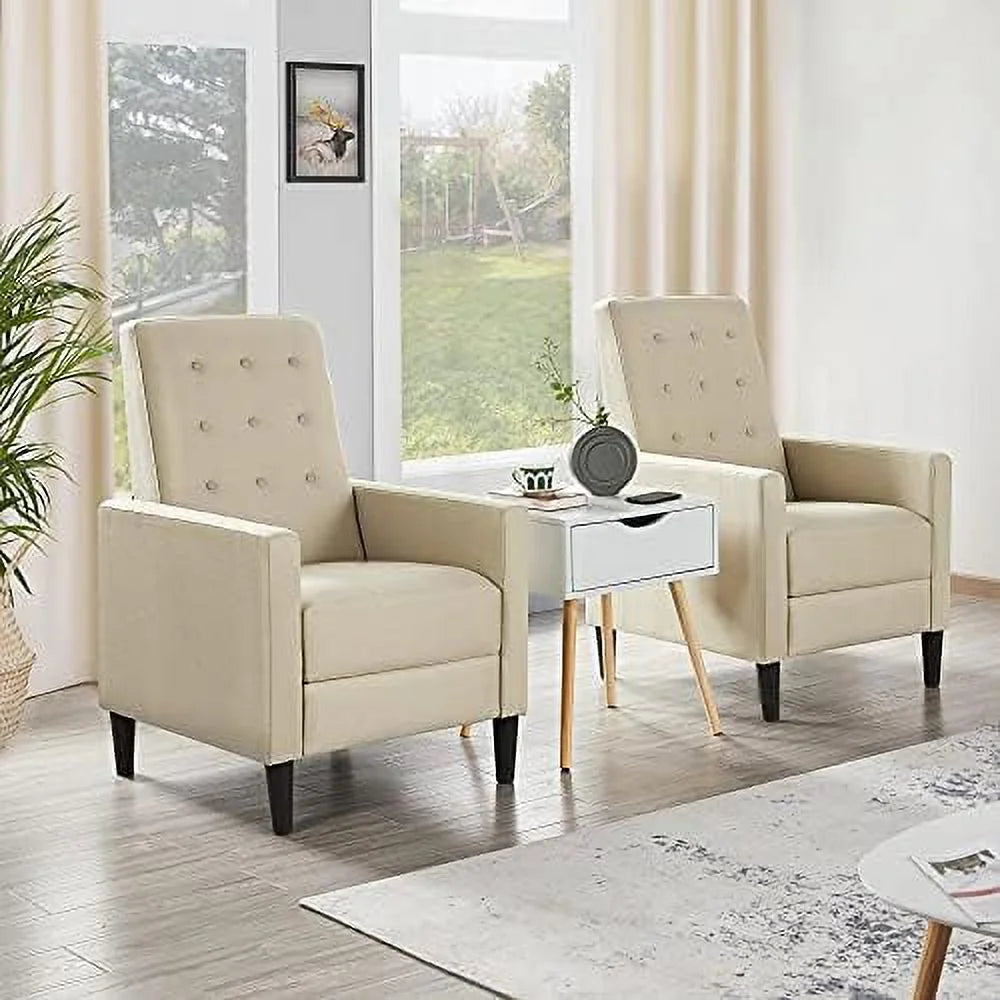 Fabric Recliner Chair with Thicker Seat Cushion Pocket Spring Z765