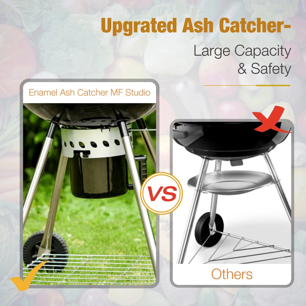22" Portable Charcoal BBQ Grill, Black K92094