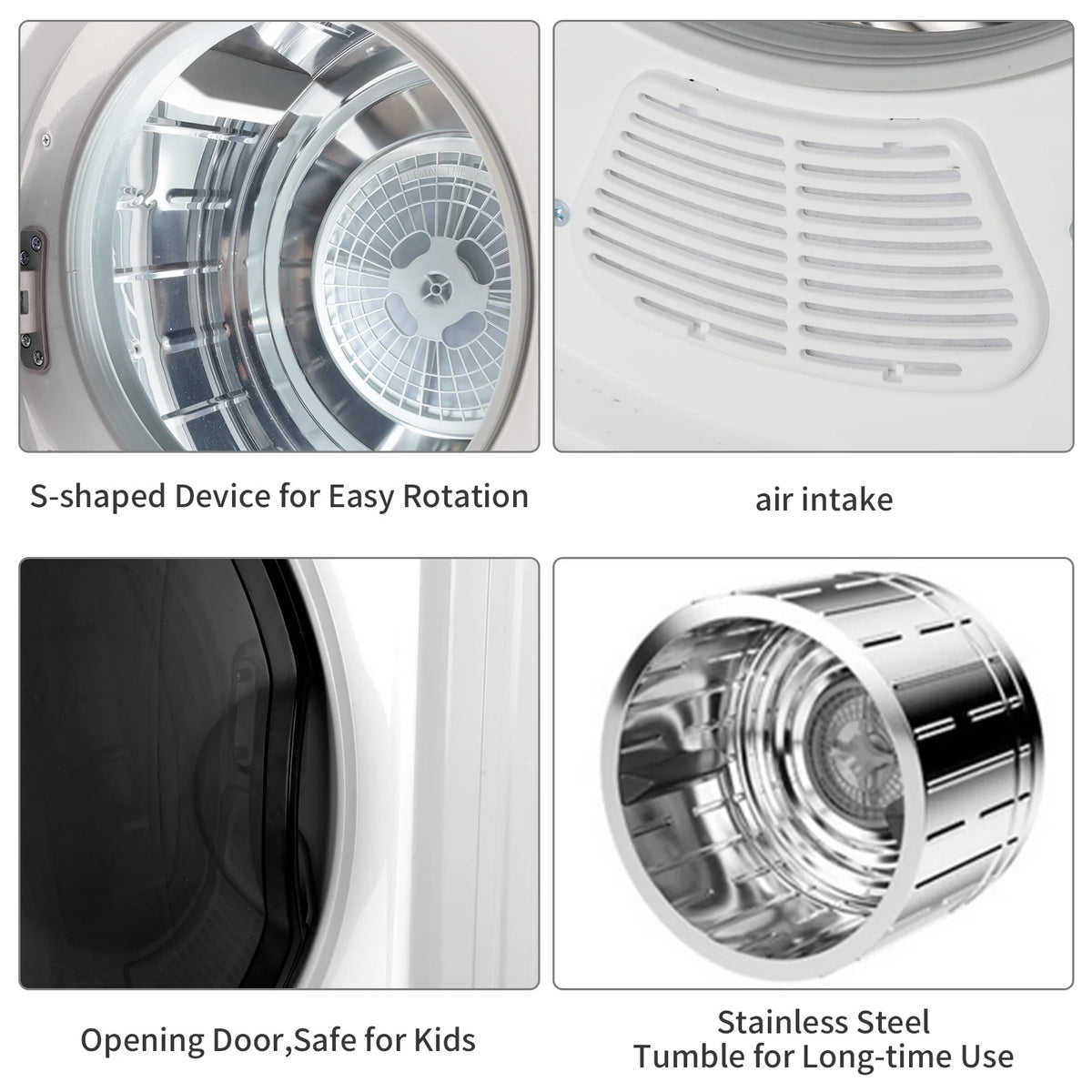 Stainless Steel Compact Electric Clothes Dryer X679