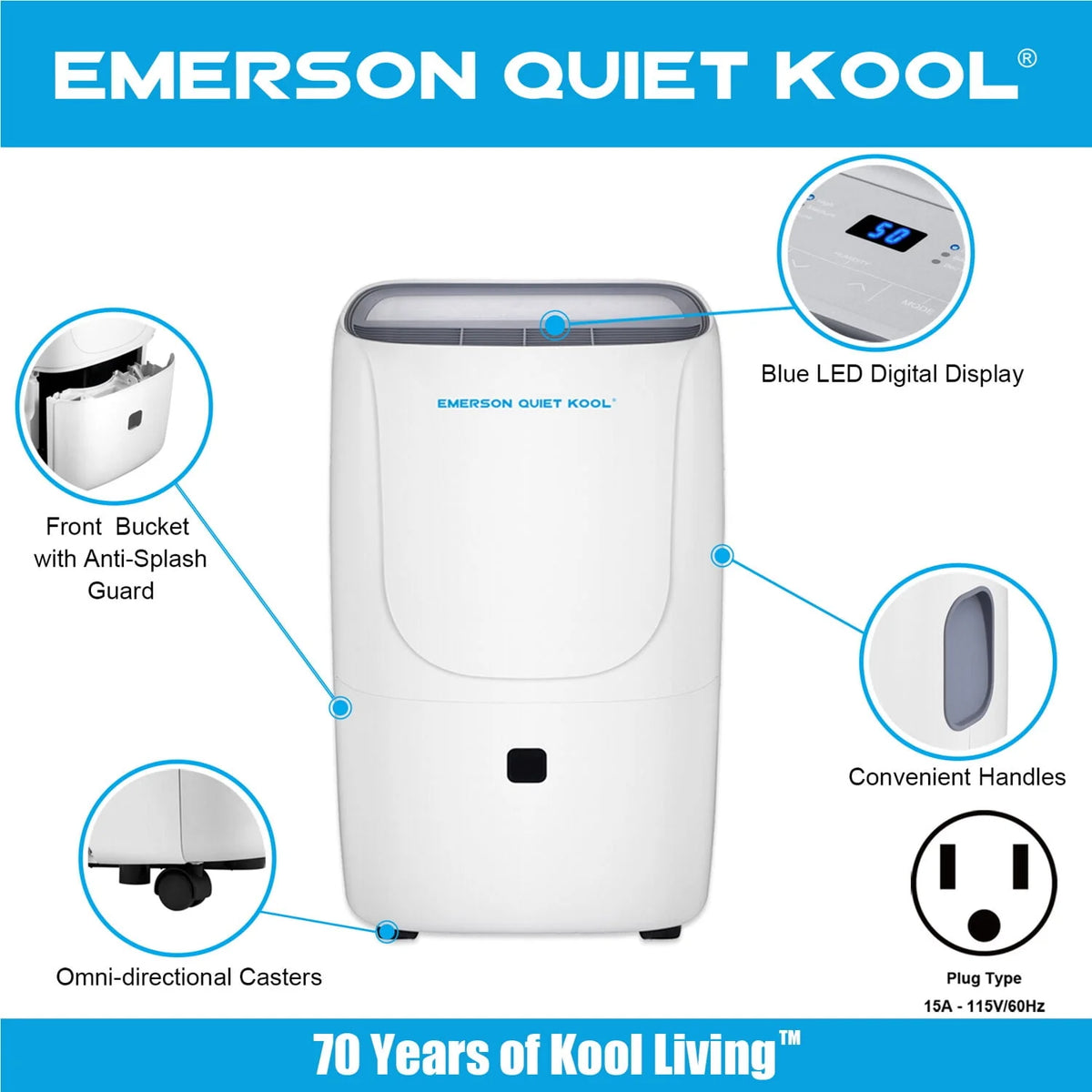 40 Pint Dehumidifier with Front-Access Collection Bucket & 24-Hour Timer Z93278