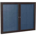 Navy 2-Door Enclosed Vinyl Bulletin Board G7729
