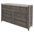 Gray Solid Wood Seven Drawer Triple Dresser W81308