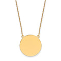 14k Yellow Gold Disc Necklace 18inch X339