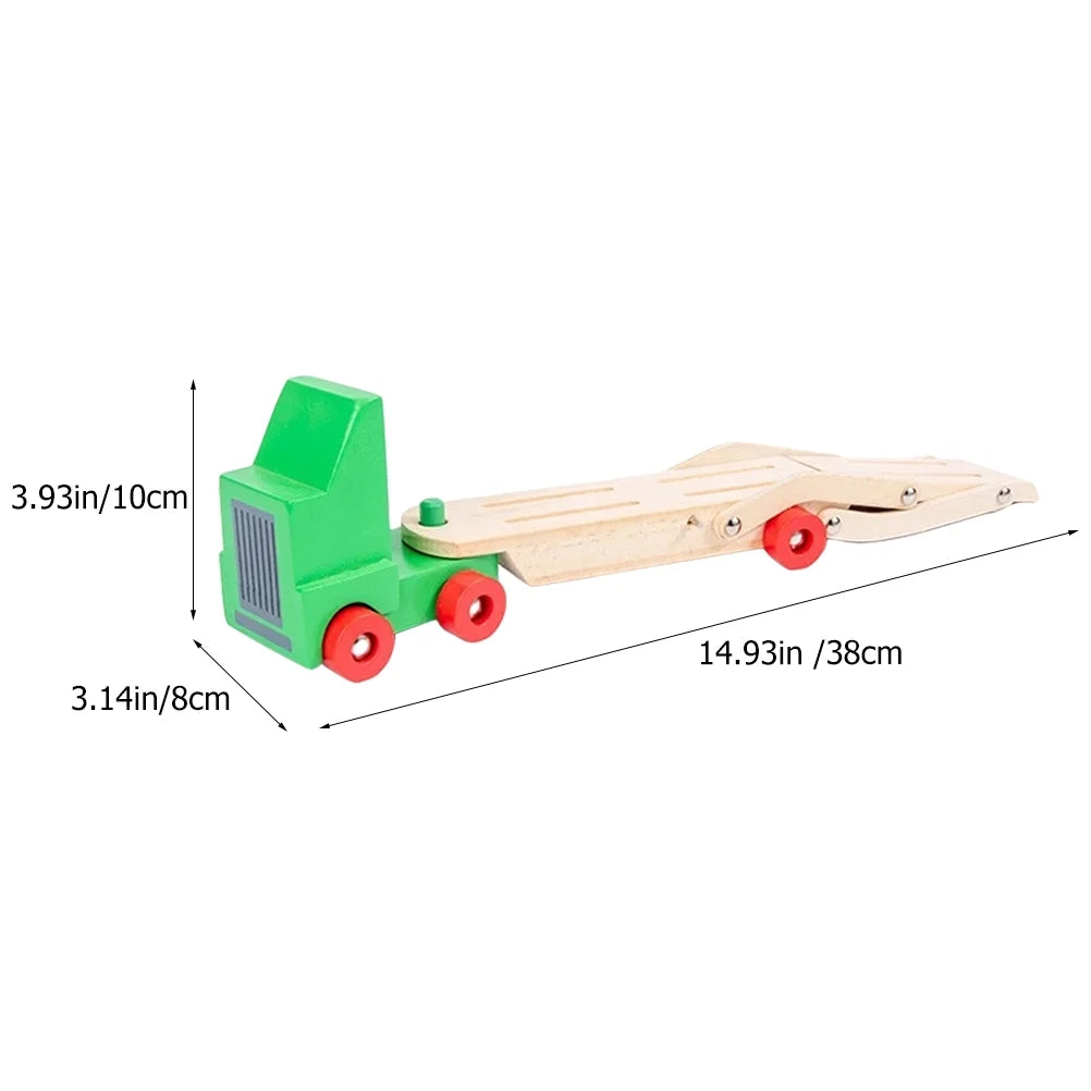Wooden Kids Car Pickup Truck Figurine L758