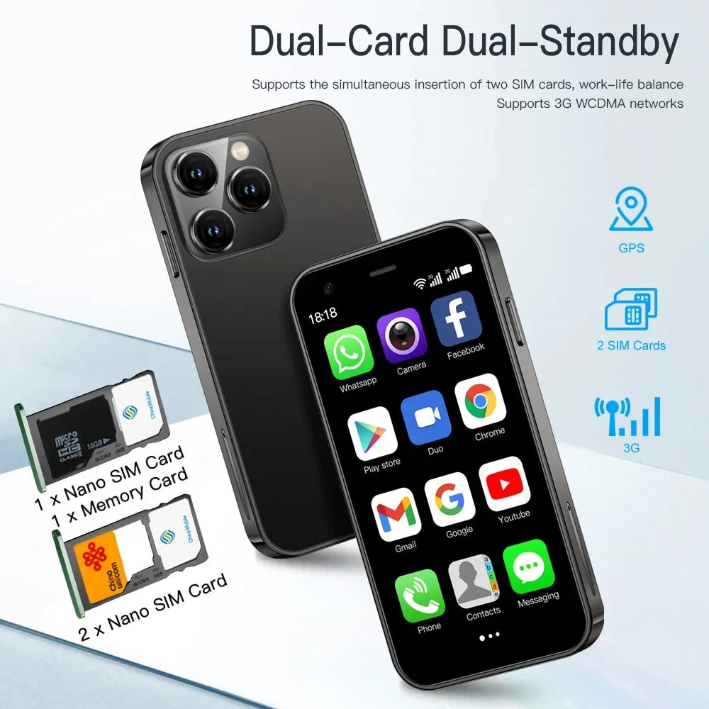 3Inch Quad Core 3GB+64GB 4G LTE Dual SIM Mini Smartphone Z241495