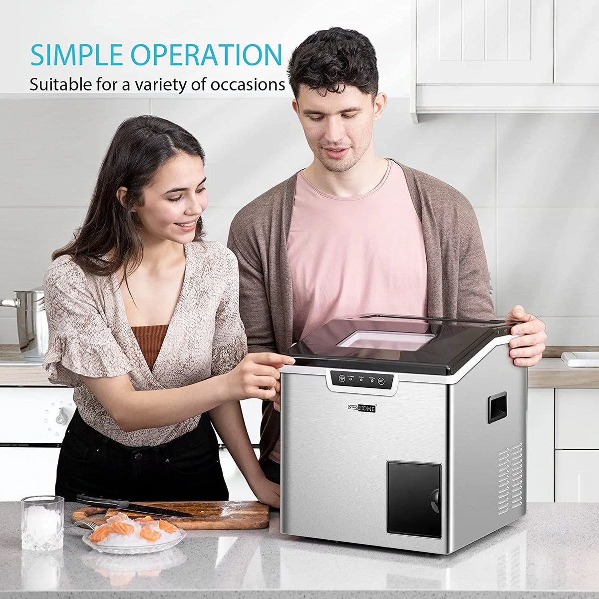 2 in 1 Countertop Ice Maker & Ice Shaver Machine V396016