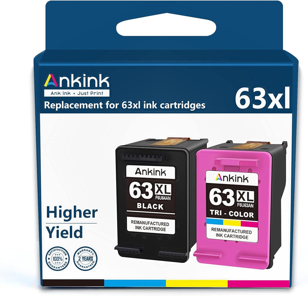 HP 63XL Black and Color Ink Cartridge Pack of 2 G73198