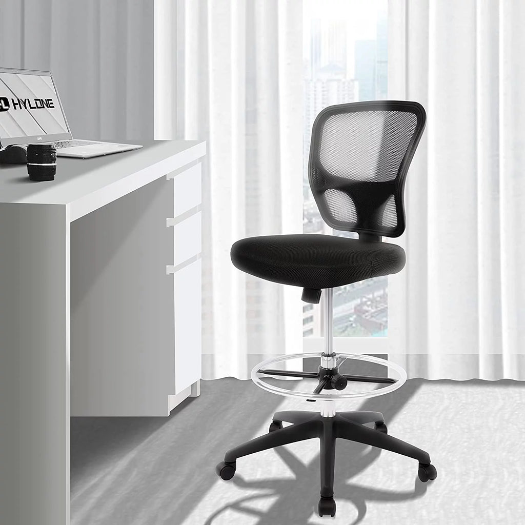 Ergonomic Height Adjustable Rolling Office Chair with Foot Ring T33863