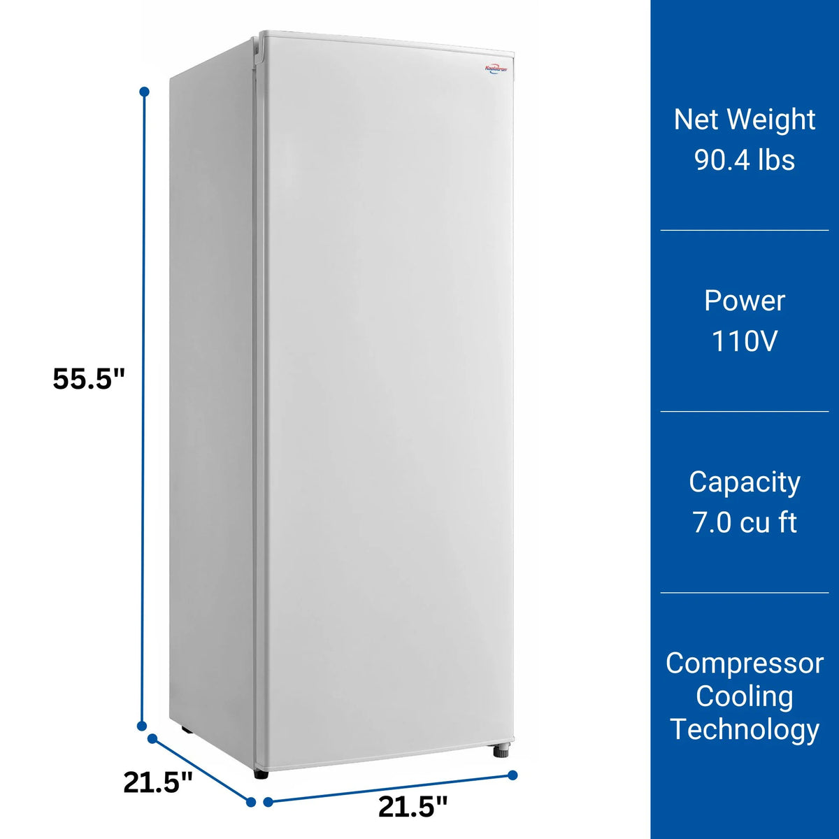 White 7.0 cu ft Upright Freezer L34514