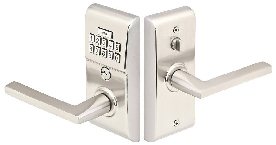 Modern Brass Electronic Keypad Leverset T315213