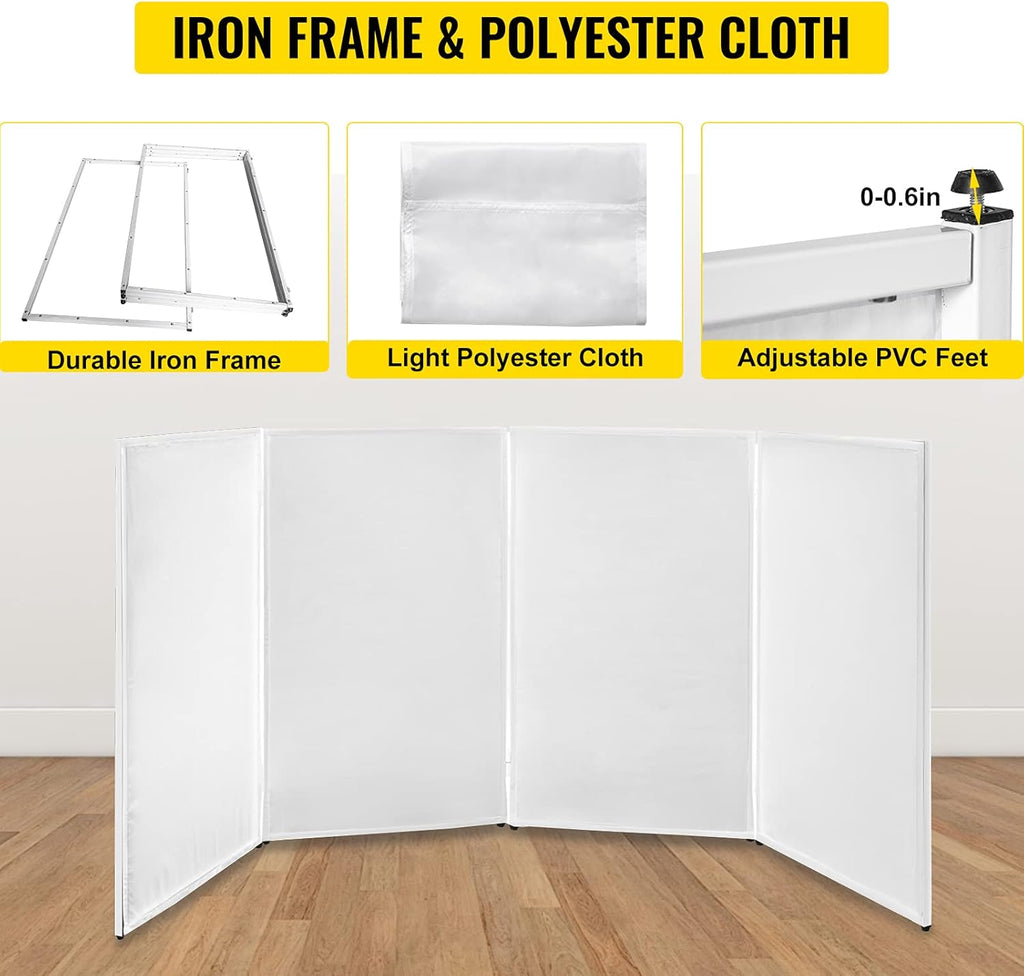 White and Black Portable DJ Facade Booth with Travel Bag P877